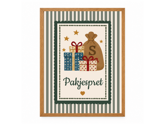 Sinterklaas poster Pakjespret met eigen tekst