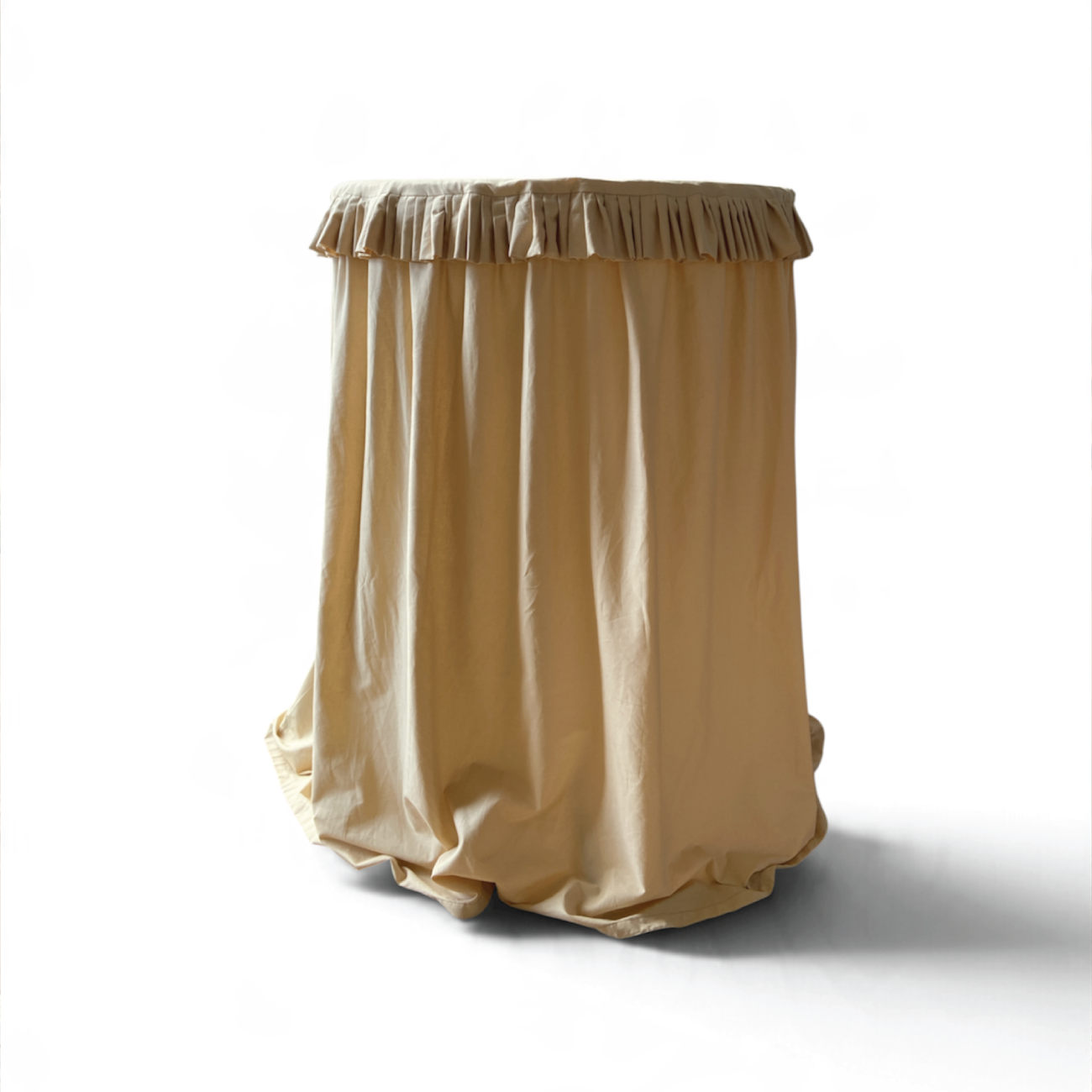 Statafelrok Off White met ruffle rand, voor statafel 80 cm