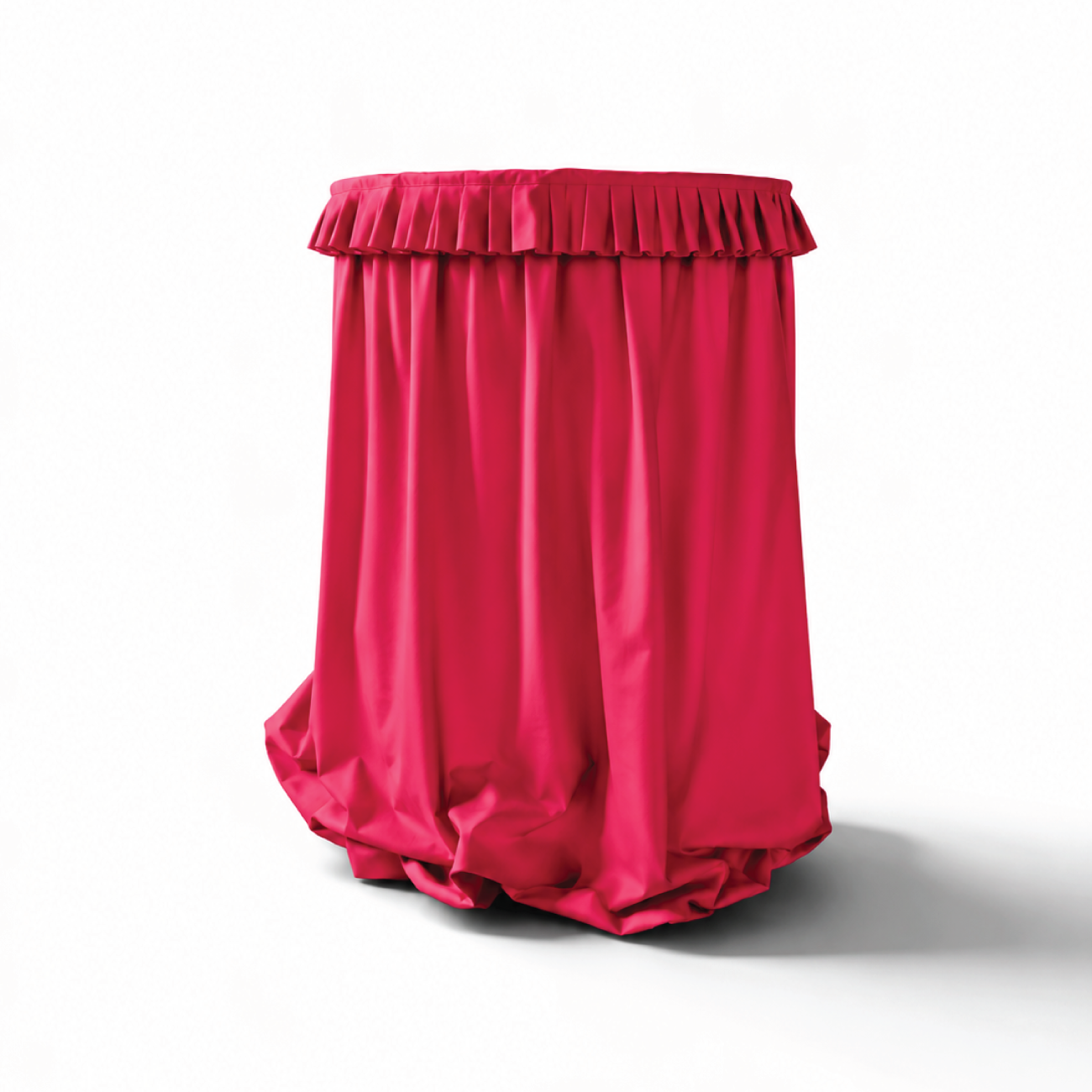 Statafelrok Portofino Pink met ruffle rand, voor statafel 80 cm