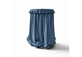Statafelrok Vintage Blue met ruffle