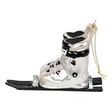 Kersthanger Ski's Zilver & Zwart – Glazen Kersthanger