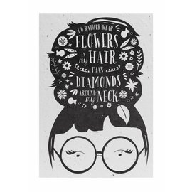 Send and Grow postcard - I'd rather wear flowers