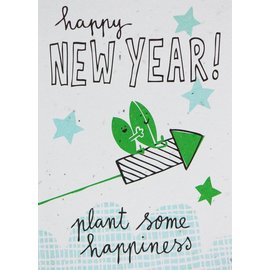 Send and Grow postcard - Happy New Year, plant some happiness