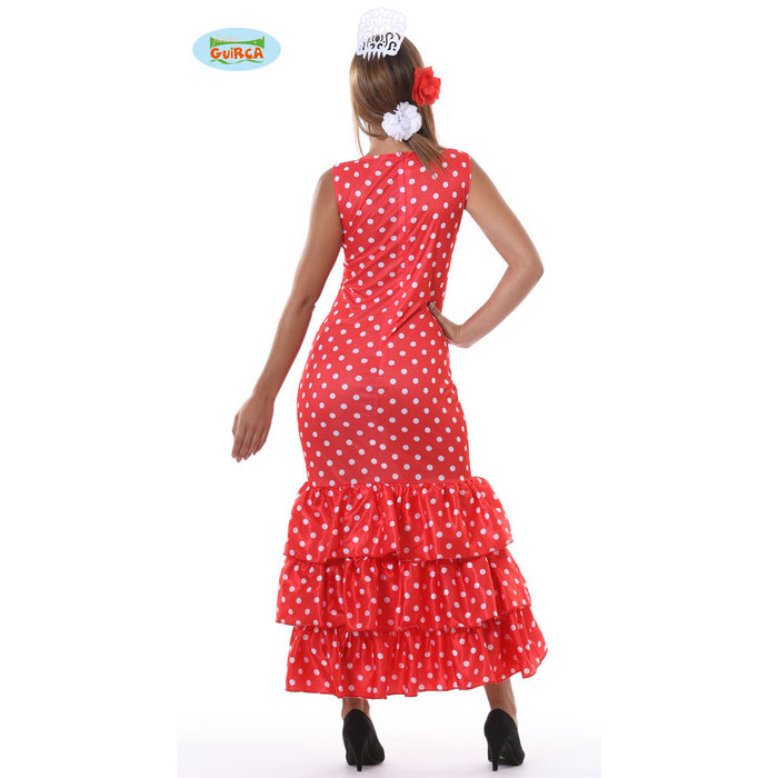 Fiestas Guirca Spaanse danseres rood/wit