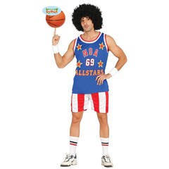 Fiestas Guirca Basketball speler blauw rood/wit gestreept