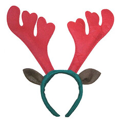Diadeem rendier groen/rood