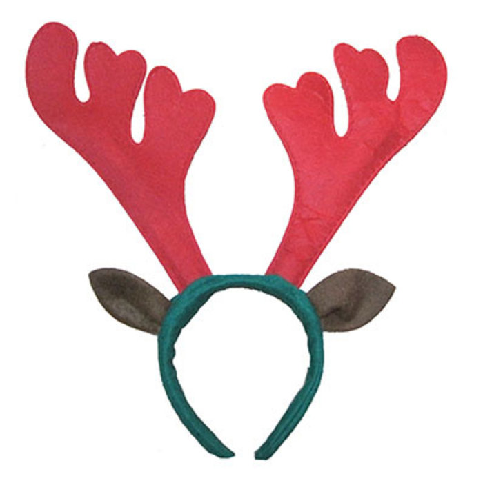 Diadeem rendier groen/rood