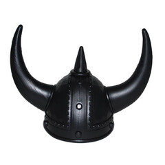 Viking helm met horens zwart