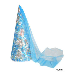 Hoed princes blauw kant