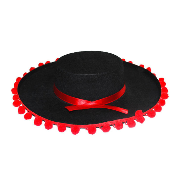 kreupel Geven rol Spaanse hoed met bolletjes - Vekemans Feestwinkel
