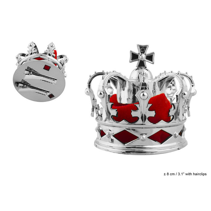 Kroontje klein met spelden zilver