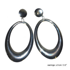 Oorbel grote ringen zilver