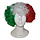 Pruik Italië groen/rood/wit DOOS 230