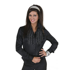 Funny Fashion Ruche Hemd dame