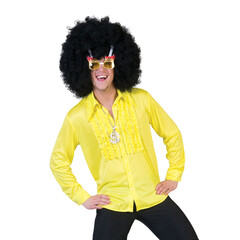 Funny Fashion Hemd Saturday night geel