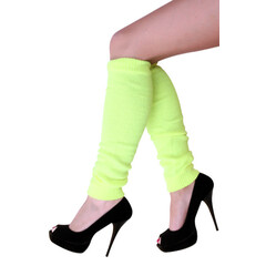 Beenwarmers fluo geel one size
