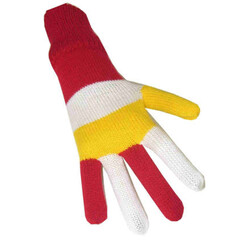 Handschoenen rd/gl/wit