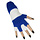 Vingerloze handschoen blauw-wit