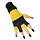 Vingerloze handschoenen zwart/geel