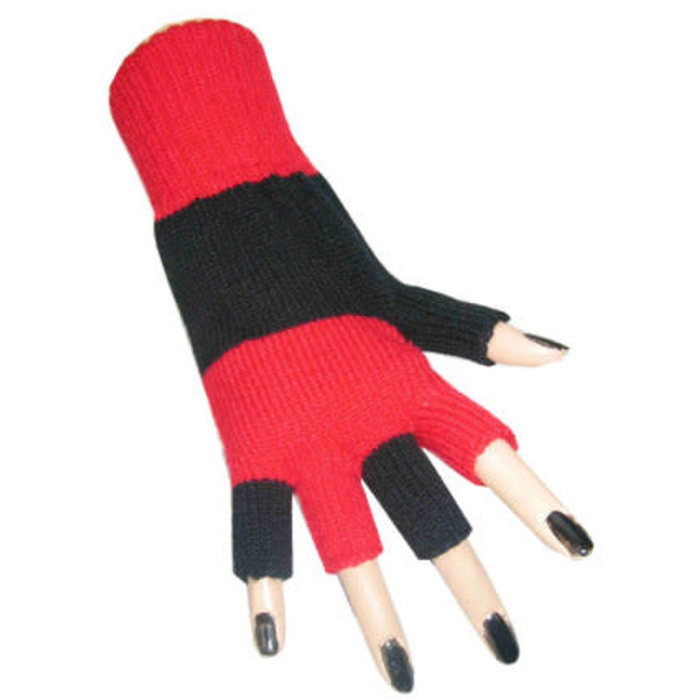 wees stil Voor type uitlijning Vingerloze handschoenen zwart/rood - Vekemans Feestwinkel