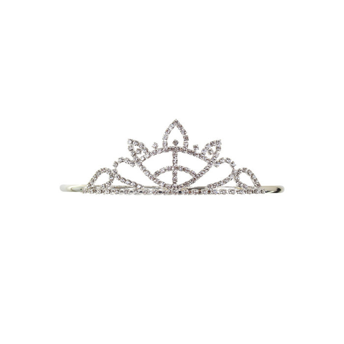 Strass diadeem hoog model Kitty