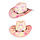 Cowboy hoed roze met sterren+kraaltjes