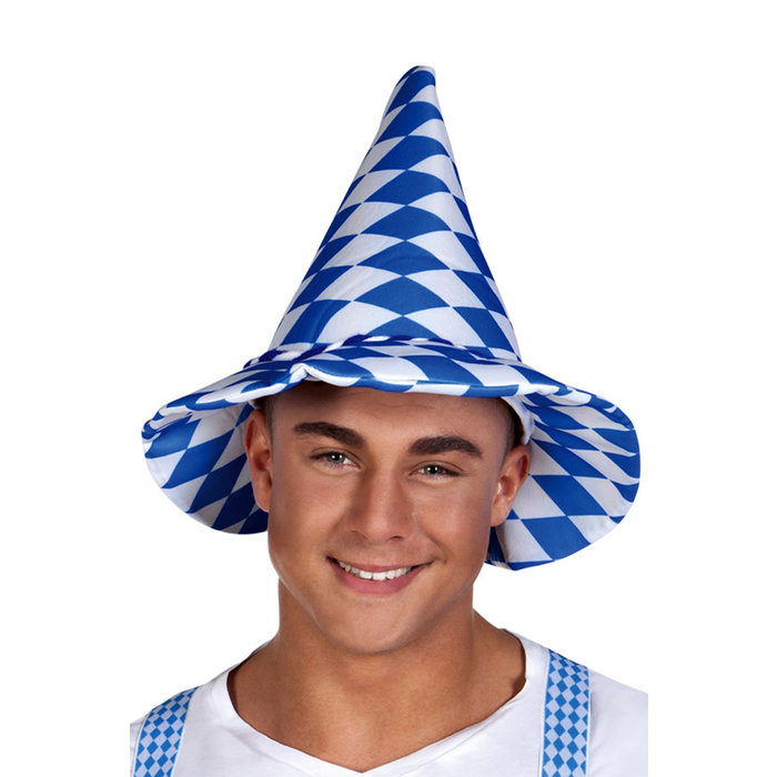 PartyXplosion Hoed Oktoberfest blauw/wit