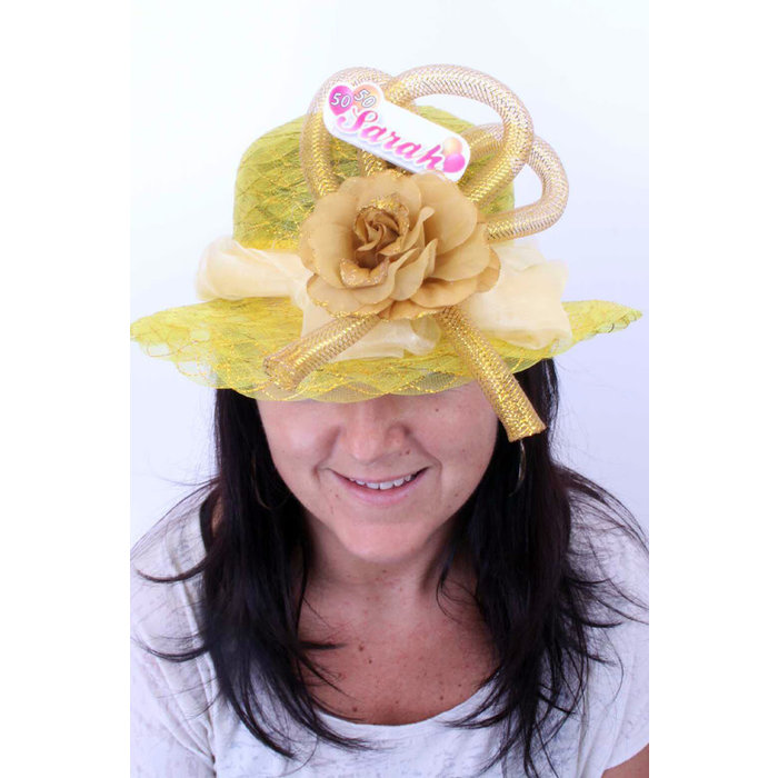 Hoed 'Sarah 50' pot model goud