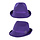 Kojak hoed paars met witte streep