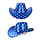 Stetson hoed metallic blauw + sterren one size