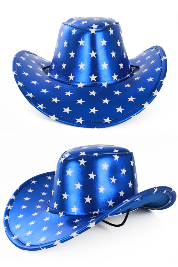 blauwe cowboyhoed