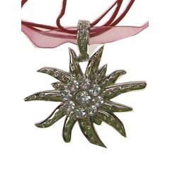 Ketting Edelweis zilver aan koord