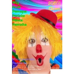 Clowns / Jomm pruik geel DOOS 71