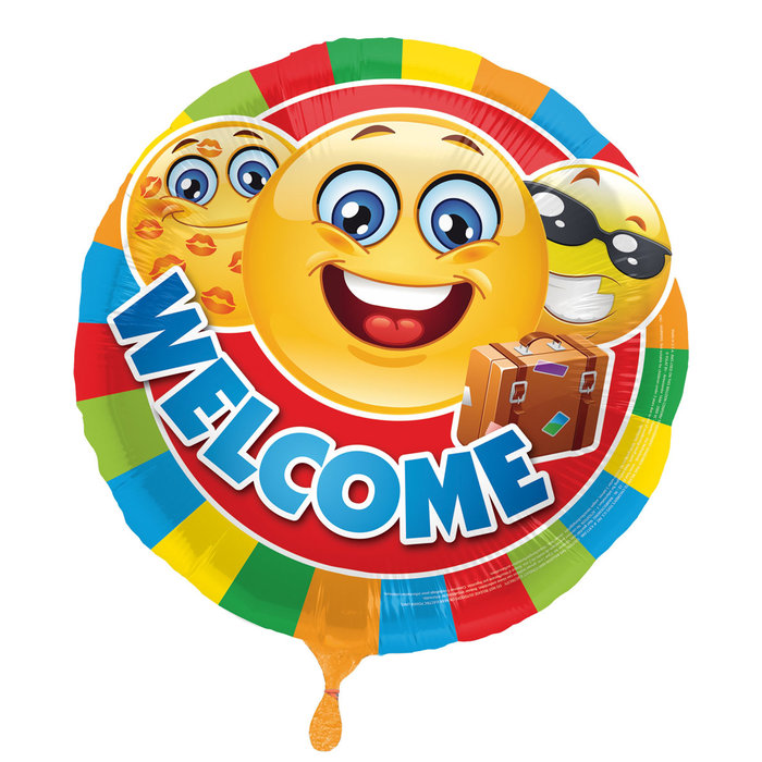 Ballon folie emoticon 'Welcome', 43cm