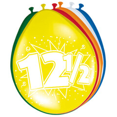 Ballons '12,5 jaar', 8st 30cm