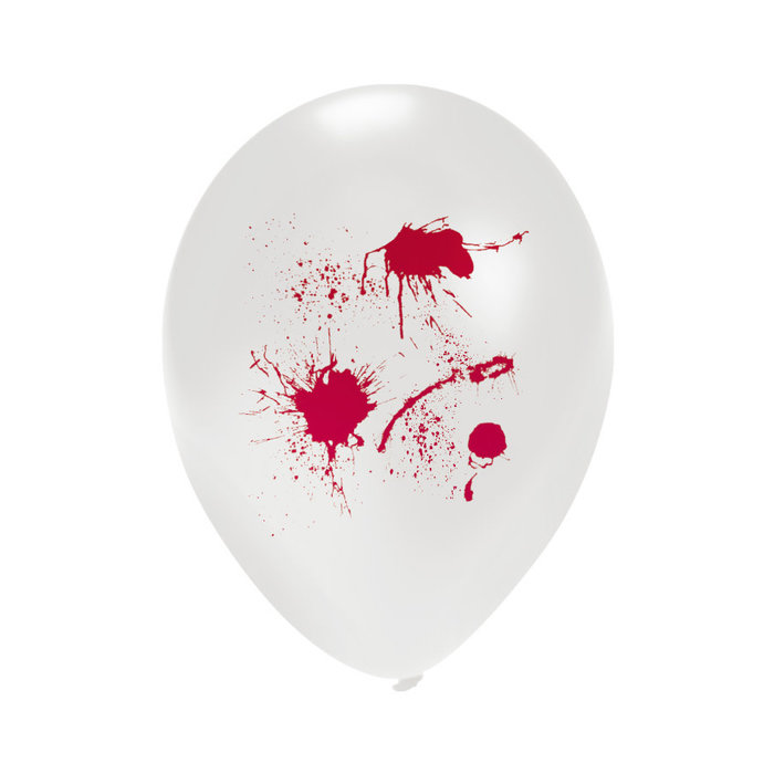 Ballons wit 'Bloody Hands'