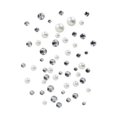 Stenen diamant/parel mix 200 gram