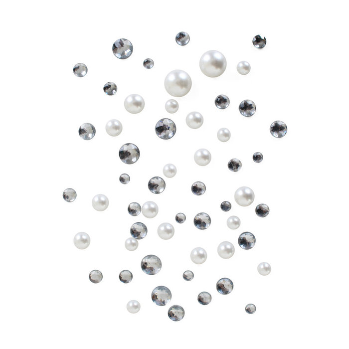 Stenen diamant/parel mix 200 gram