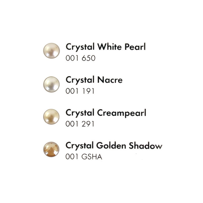 Swarovski Cabochons 'Pearl shades' (3,8mm-4,0mm) per 24