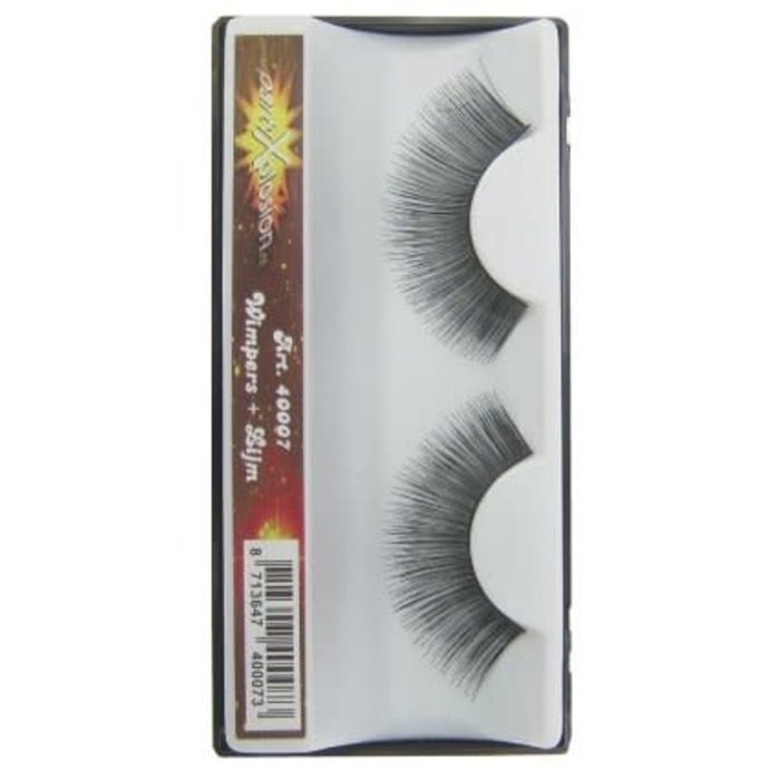 Wimpers zwart normaal incl. lijm