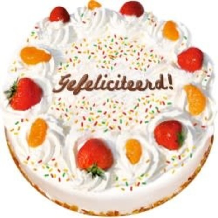 Big sign 'Gefeliciteerd'