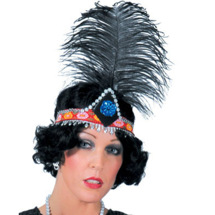 Bandje charleston met veren