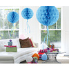 Deco huwelijk 'Honeycomb bal' baby blauw, 30cm