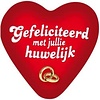Big sign 'Gefeliciteerd met jullie huwelijk'