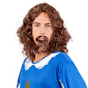 Pruik Musketier met snor en baard