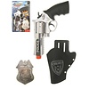 PartyXplosion Pistool met holster met badge politie