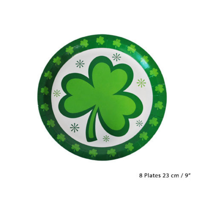 Bord 'St Patrick's Day' klavertje karton, per 8st