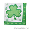 Servetten 'St Patricks Day' klavertje, per 16st