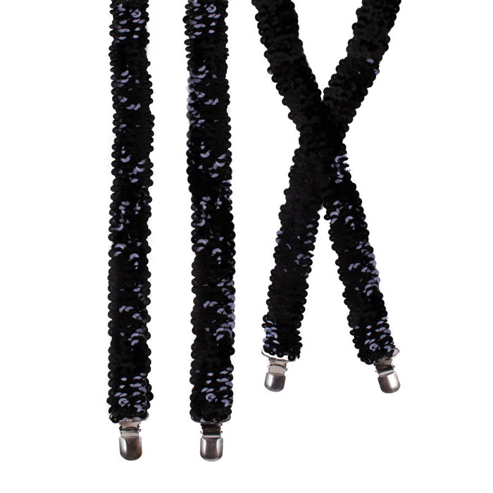 Bretellen zwart paillet