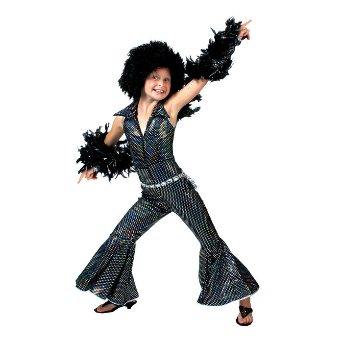 Funny Fashion Disco jumpsuit zwart kind
